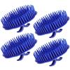 Segbeauty Spazzola per capelli per palmo, Segbeauty 4Pcs Spazzole per shampoo per massaggiatore per cuoio capelluto Uomo Pettine per barba Scrubber per cuoio capelluto per lavare i capelli, doccia, salone