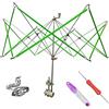 RRigof Yarn Ball Winder Holder Knitting Arcolaio Maglieria da Tavolo Ombrello Avvolgitore Filato + 1PCS Uncinetto ad Anello Regolabile per Maglieria + 1PCS Uncinetto + 1PCS Forbici