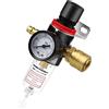 SWAWIS Regolatore d'aria 1/4 Filtro Regolatore Aria Compressa, Regolatore Pressione Compressore, Regolatore di Pressione Aria Compressa, Attacchi Rapidi per Filtro compressore