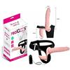 realGOOS® STRAP ON FALLO REALISTICO VIBRATORE DILDO DOPPIO FEMMINILE INDOSSABILE