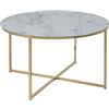 AC Design Furniture Amazon Brand - Movian Rom - Tavolo da lampada, 80 x 80 x 45 cm, bianco