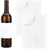 PH PandaHall 100pz Etichette Adesive per Bottiglie di Vino Bianco Etichetta Vino Vuote, 9.3x9.6/14.8x10.5cm Etichetta Adesive Rettangolari per Bottiglie di Marmellata Lavori Manuali Confezioni Regalo