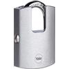 Yale Lucchetto in ottone di alta sicurezza con finitura cromata Y122B/50/123/1 corpo 50mm, arco protetto in acciaio indurito al Boro, 3 chiavi