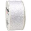 Präsent C.E. - Passamaneria di Organza e Pizzo Pattberg, Spessore 40 mm, Lunghezza 20 Metri, Colore: Bianco