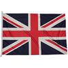 Domina Pubblicità Bandiera Regno Unito 70x100cm in tessuto nautico antivento da 115g/m², bandiera UK 70x100 lavabile, Bandiera Gran Bretagna 70x100cm con cordino,doppia cucitura perimetrale e fettuccia di rinforzo