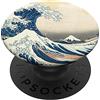 Grandi dipinti Poster Art Great Wave off Kanagawa Katsushika Hokusai Surfing Ocean PopSockets PopGrip Intercambiabile