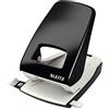 Leitz Pratica Perforatrice da Ufficio, Capacità fino a 40 Fogli, Nero, Metallo, Guida di Arresto con Barra di Selezione del Formato, Gamma NeXXt, Retail Box, 51386095