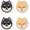 GeekShare Cappucci per Impugnatura per Pollice a Tema Animali Simpatici,Compatibili con Nintendo Switch/OLED/Switch Lite,Copertura per Joystick in Silicone Morbido,4PCS -- Shiba Inu