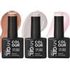 MYLEE MyGel by MYLEE Smalto Gel Semipermanente - The Nudes Trio (3x10ml) UV/LED Nail Art Manicure Pedicure per uso professionale e domestico - Lunga durata e facile da applicare