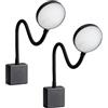 SEBSON 2x Luce Notturna LED da Presa, dimmerabile, flessibile, 4W, bianco neutro 4000K, Applique da Parete - Lampada da Lettura con Spina