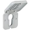 Geba 606.RSK0.00 Tappo Antipioggia Mezzo Cilindro profilato, Interruttore a Chiave IP65, Grigio Chiaro