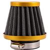 GOOFIT 35mm Filtro Aria Moto in Metallo Oro Sostituzione per 50cc 70cc 90cc 110cc PZ16 PZ19 PZ23 Carburatore Dirtbike ATV Scooter
