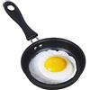 Demoyaya Mini padella per un uovo, 12 cm, mini padella per uova con manico, resistente al calore, antiaderente, portatile, da campeggio, per cottura a gas e piano cottura a induzione