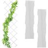 Relaxdays Set 3 Tralicci Estensibili in Plastica, Grigliato per Piante Rampicanti, Giardino e Balcone, 180 cm, Bianco