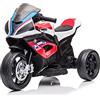 Tecnobike Shop Moto Motocicletta Elettrica per Bambini BMW HP4 Race 12V - 3 Ruote Luci Led Suoni Mp3 (Rosso)