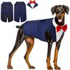 Hjyokuso Vestiti per Cani, Abito Smoking per Cani, Papillon Cane, Costume Cane per Cani di Taglia Piccola Media Grande, Vestito Natale CaneVestito Cane per Compleanni Matrimoni e Halloween - (S-2XL)