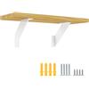 SPOROOT Reggimensola Bianche,Staffe per Mensole 15cm,Staffe per Mensole Pesanti 2 Pezzi,Staffa per Mensola in da Muro,Supporto Mensole Triangolari per Mensole in Legno Galleggianti Libreria