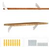 SPOROOT Staffa Per Mensola Bianca 15 CM, Supporti Mensole Ferro Battuto Design Del Supporto Ad Angolo Retto 4 Pezzi