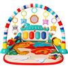 Eners Palestre per bambini Tappetini da gioco Tappetino per attività musicale Kick & Play Piano Baby Play Gym Tummy Time Tappetino imbottito per neonati neonati (blue)