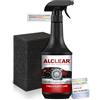 ALCLEAR 721RK Lucidante pneumatici 1000 ml con spugna, satinato UV | ravviva il colore, per fianchi pneumatici, plastica, gomma porta, cura gomme, autolavaggio, detailing auto