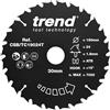 Trend Lama per Sega Circolare a Batteria Wood, Diametro 190 mm, Foro 30 mm, 24 Denti, Metallo Duro (TCT), Taglio 1,8 mm, Angolo +15°, CSB/TC19024T