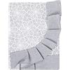 SaRani Tovaglia Tavola Copritavola Plastificato Loneta Fiori 6 12 posti (6 posti, Grigio)