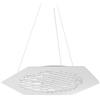 LIBEROSHOPPING Lampada a sospensione esagonale LED 46W 3000K metallo bianco opaco ALVEARE 68 cm