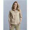 Russell Collection Abbigliamento personalizzate. Camicia donna maniche 3/4 Lapel - RUSSELL COLLECTION - Russell Collection personalizzate o neutre