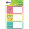 AVERY - Confezione da 15 etichette scolastiche fantasia con frasi divertenti, formato 7,6 x 3,4 cm, multicolore