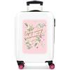 MOVOM Enjoy Every Moment Valigia da cabina, rigida ABS chiusura a combinazione laterale 34 2 kg 4 ruote doppie bagaglio a mano, 38 x 55 x 20 cm, Bianco