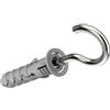 Keple Viti a gancio a forma di C con tasselli da muro M12 / 7.0x105mm viti a occhiello, ganci a C autofilettanti e fissaggi in nylon Rawl, tasselli ad espansione universali e ganci da parete (10 pcs)