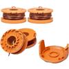 MAOZHOU Bobina a Filo per Tagliabordi,4 Pezzi Φ1,65mm 3.05m WA0004.1 WA0010 Alimentazione Automatica Bobine Nylon + WA6531 Copertura,Bobine per WG169E WG154E Decespugliatori