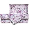 Smart Deco Home Completo letto lenzuola federe letto stampa fantasia 100% Cotone Made in Italy SINGOLO FIORI VIOLA
