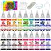 Limino Tie Dye Kit 18 Colori - Tintura Tessuti Permanenti Tinture Cravatta per Bambini e Adulti Pittura di Vestiti DIY - Coloranti Stoffe Vivaci Tie-Dye per Shirts, Camicia, Hoodie, la Moda Fai-da-Te, Feste