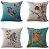 Hengjiang Fodera per Cuscino 4 Pieces Pillowcase Cotton Linen 18x18 inch