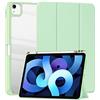 HUEZOE Custodia Compatibile con iPad Air 5 2022/iPad Air 4 2020 e iPad Pro 11 2021/2020/2018, Smart Cover con Guscio Rigido in Acrilico con Portapenne, Funzione Auto Sleep/Wake, Verde Matcha