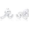 Elli 0308331318 - Orecchini da donna con onde, in argento sterling 925, taglia unica