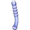 GLAS Rain Ribbed Glass Dildo