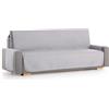 textil-home Textilhome Copridivano 4 Posti con Braccioli Adele - Copri Divano Trapuntato Reversibile Universale Grigio Chiaro | Savadivano Antigraffio per Gatti, Antimacchia