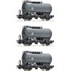 ROCO 76005 Scala HO Set di tre carri cisterna EVA Eisenbahn-Verkehr AG DB ep. IV