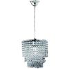 RL LIVE YOUR LIGHT Reality R1147-06 Lampadario Vetro Acrilico a Gocce, 60W, Metallo, Cromato