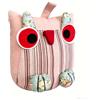 HIUOUIH Gufo Fermaporta di Stoffa 18 x 16 x 7.5 cm Porte Decorativo Ferma da Terra Animali Porta Pavimento Tessuto Pesante Adatto per Portes e Finestre, Colore Canapa