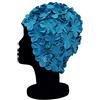 Blue Reef Isla Floral - Cuffia da nuoto da donna classica retrò con petali di fiori 3D, tinta unita, elegante, vintage, taglia unica, per adulti (blu)