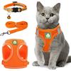 Zhenle Pettorina Collarino Guinzaglio per Gatto Pettorina Gatto Antifuga Riflettente Regolabile Pettorina per Gatti,Traspirante Pettorina Gatto con Guinzaglio,Pettorina per Cani Taglia Piccola (XS)