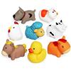 JAYSRIS Giocattolo da bagno(8PCS),Giocattoli da bagno galleggianti con cani da fattoria, anatre, pecore e galline Giocattoli da bagno morbidi giocattoli da vasca per bambini e giocattoli per bambini piccoli
