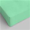 SpazioTessile - Lenzuolo con Angoli Singolo Cotone 100%, Lenzuola Sotto con Angoli Singolo, Manifattura Made in Italy, Testato Oeko-Tex Standard 100 (80x190+Angolo H25, Verde Acqua)