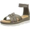 Clarks Clara Rae, Sandali, Donna, Verde (Olive), 41.5 EU