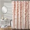 Lush Decor Riley - Tenda da doccia con papillon in tessuto testurizzato, stile vintage chic, decorazione per il bagno, 0, colore rosa