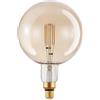 Eglo LED E27 dimmerabile, lampadina vintage ambra di grandi | dimensioni, globo di luce retrò, 4,5 Watt (equivalente a 40 Watt), 470 Lumen, illuminante bianco caldo, 2200k, G200, Ø 20 cm