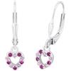 Prinzessin Lillifee Orecchini in Argento 925 Gioielli da orecchio per bambine, con zirconi sintetici, 2,1 cm, Argento, cuore, in confezione regalo, 9082650